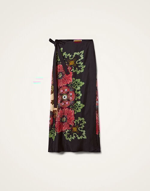 La DoubleJ Sarong Skirt La DoubleJ Sarong Skirt Bounty Placée Red SKI0122SIL006BOU01RE01
