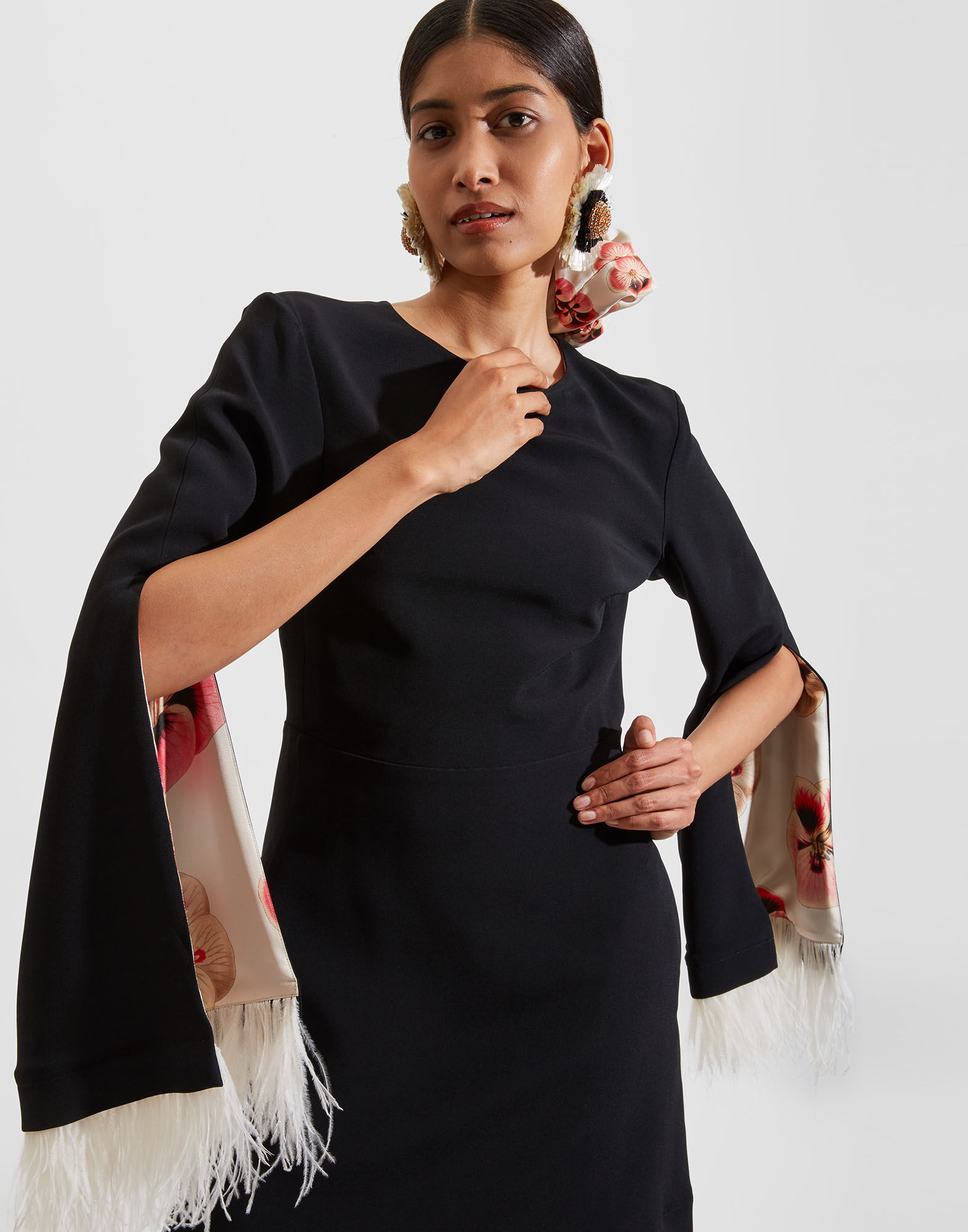 La DoubleJ Spock Dress (With Feathers) Solid Black DRE0312CAD002BLA0001