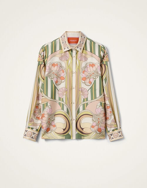 La DoubleJ Boy Shirt Tulip Plac&eacute;e Pale Pink SHI0040SIL006TUL07PI02