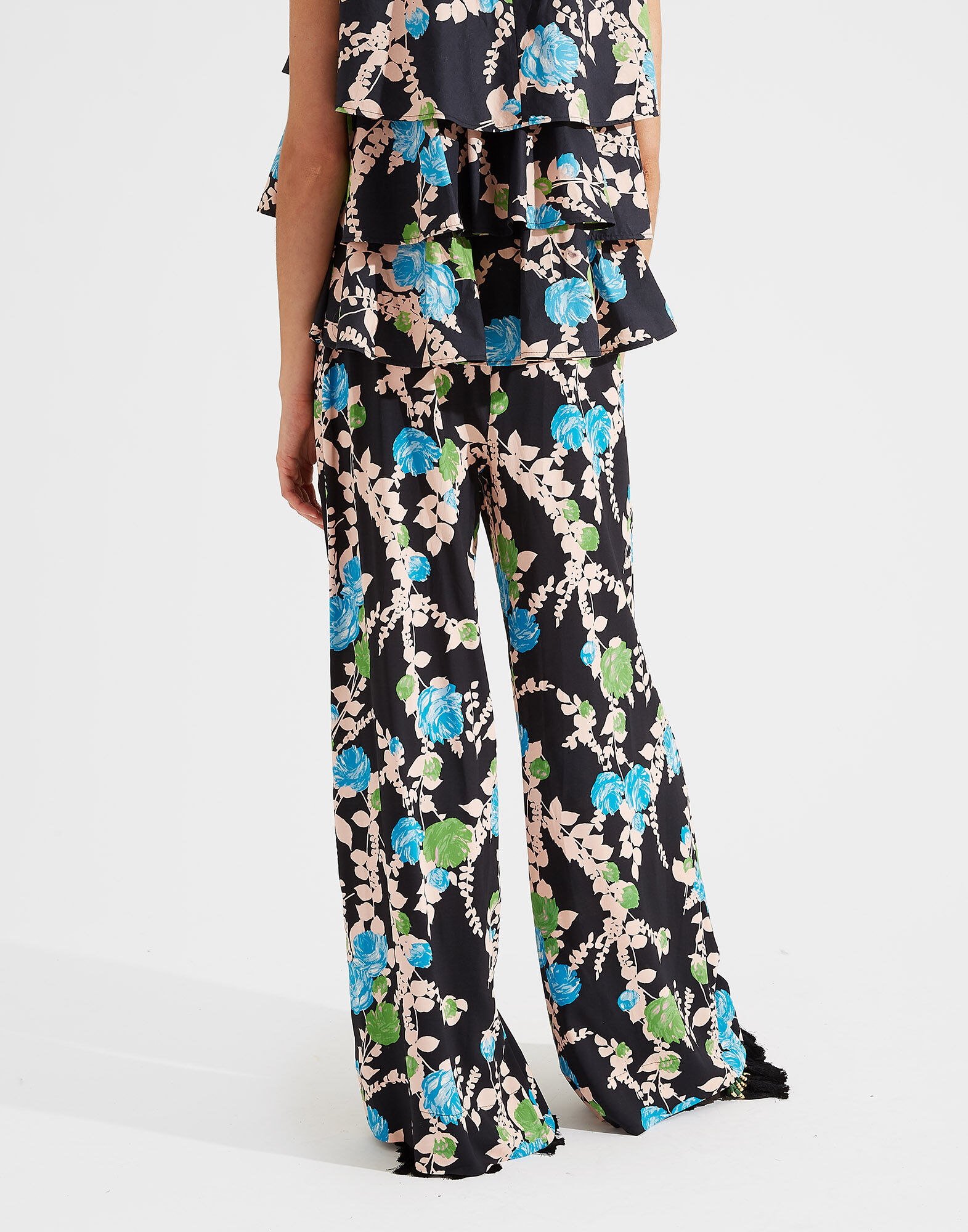 LaDoubleJ Palazzo Pants Winter Rose Nero TRO0003VIS001WTR0003