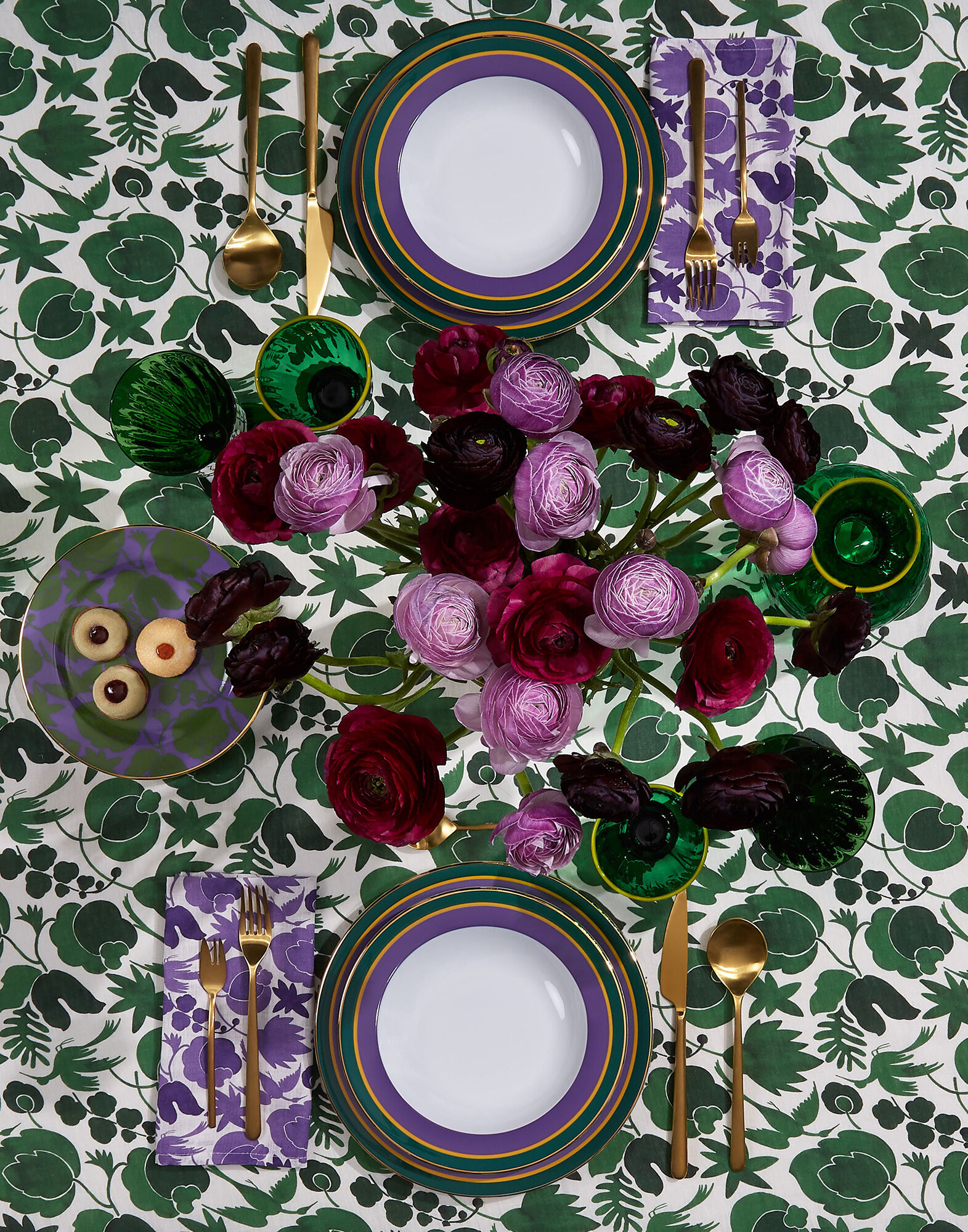 La DoubleJ Large Napkins Set Of 6 Wildbird Viola Small NAP0002LIN001CER0020