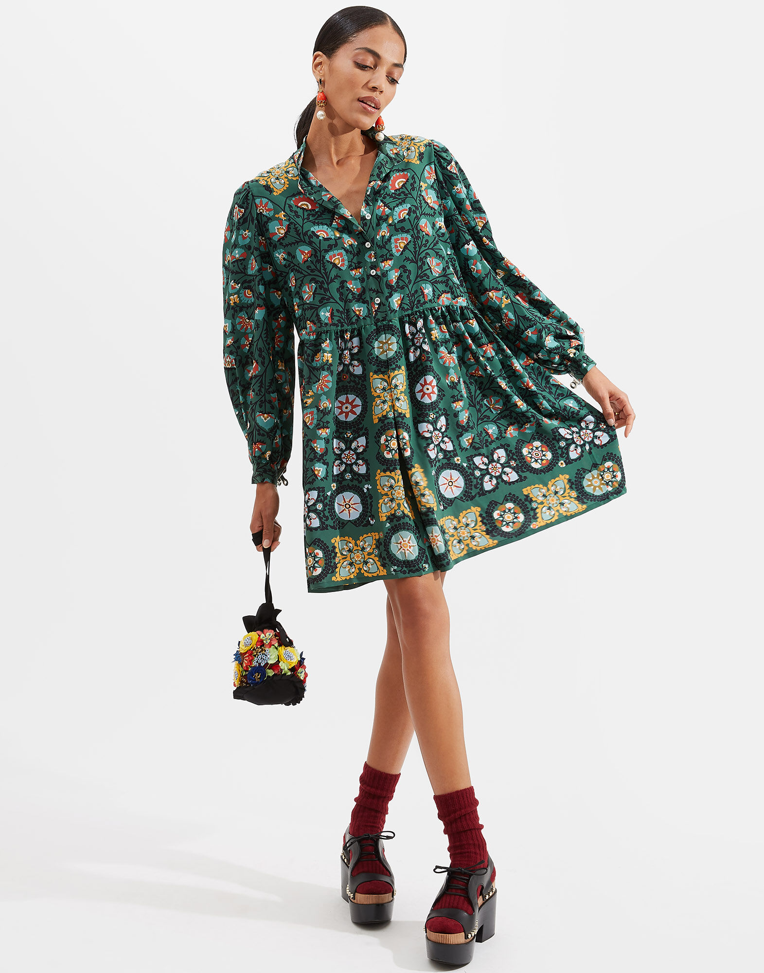 La DoubleJ Shorty Dress Suzany Plac&eacute;e DRE0293CRE002SUZ0004