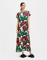 La DoubleJ Swing Dress La DoubleJ Swing Dress Big Blooms Bianco DRE0001SIL001PFI0003