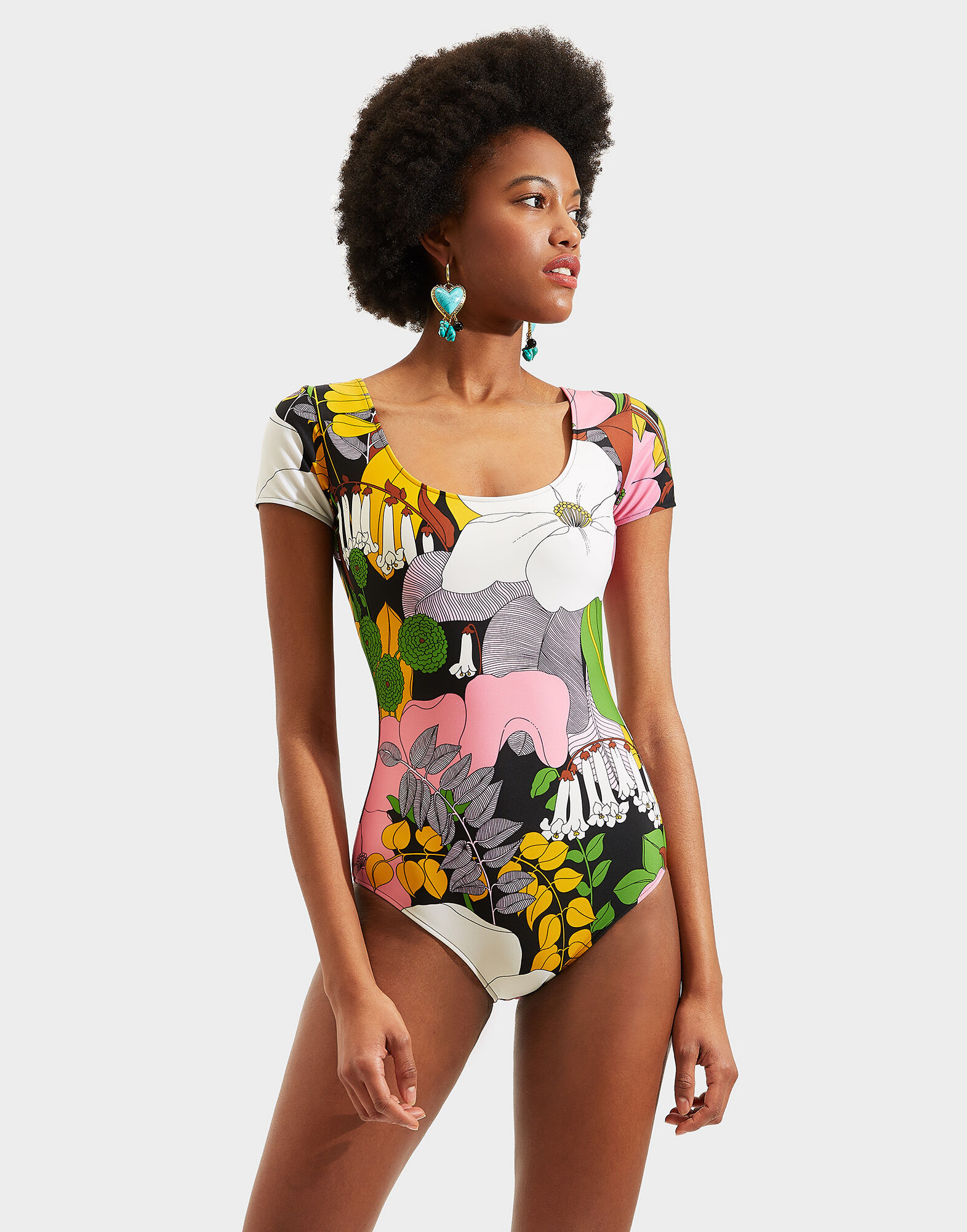 LaDoubleJ Ballet Suit Big Flower SWI0020LYC001BFL0001