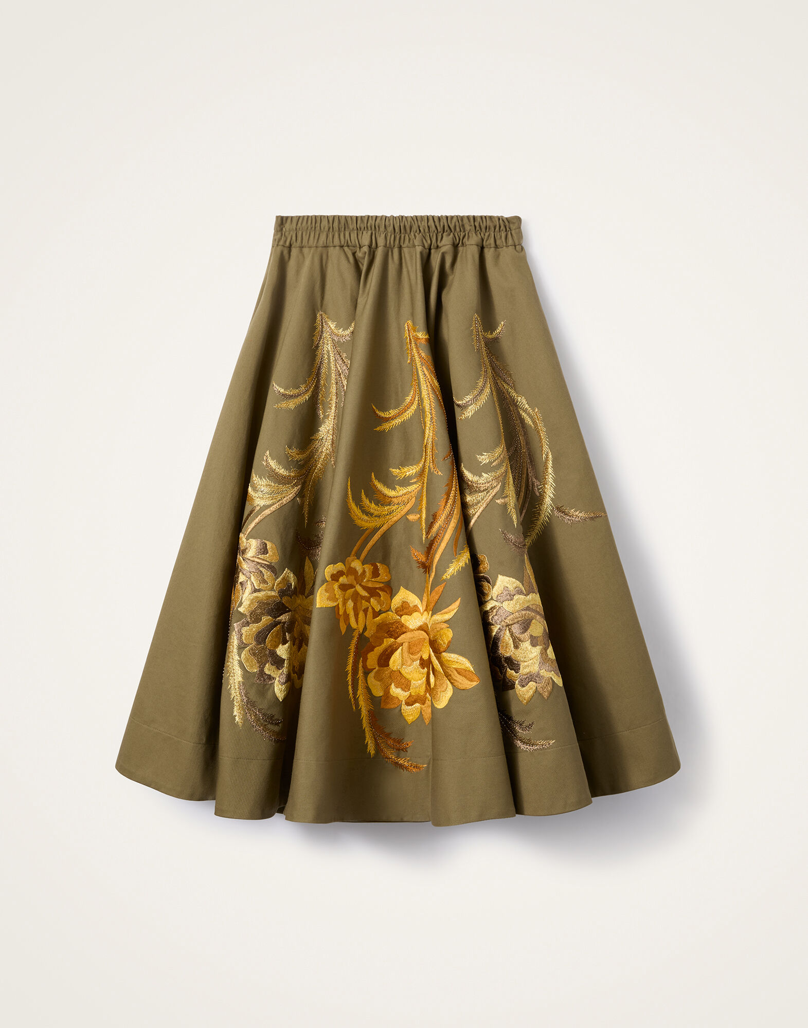 La DoubleJ Ballerina Skirt Solid Khaki Green SKI0194COT089SOLIDGR07