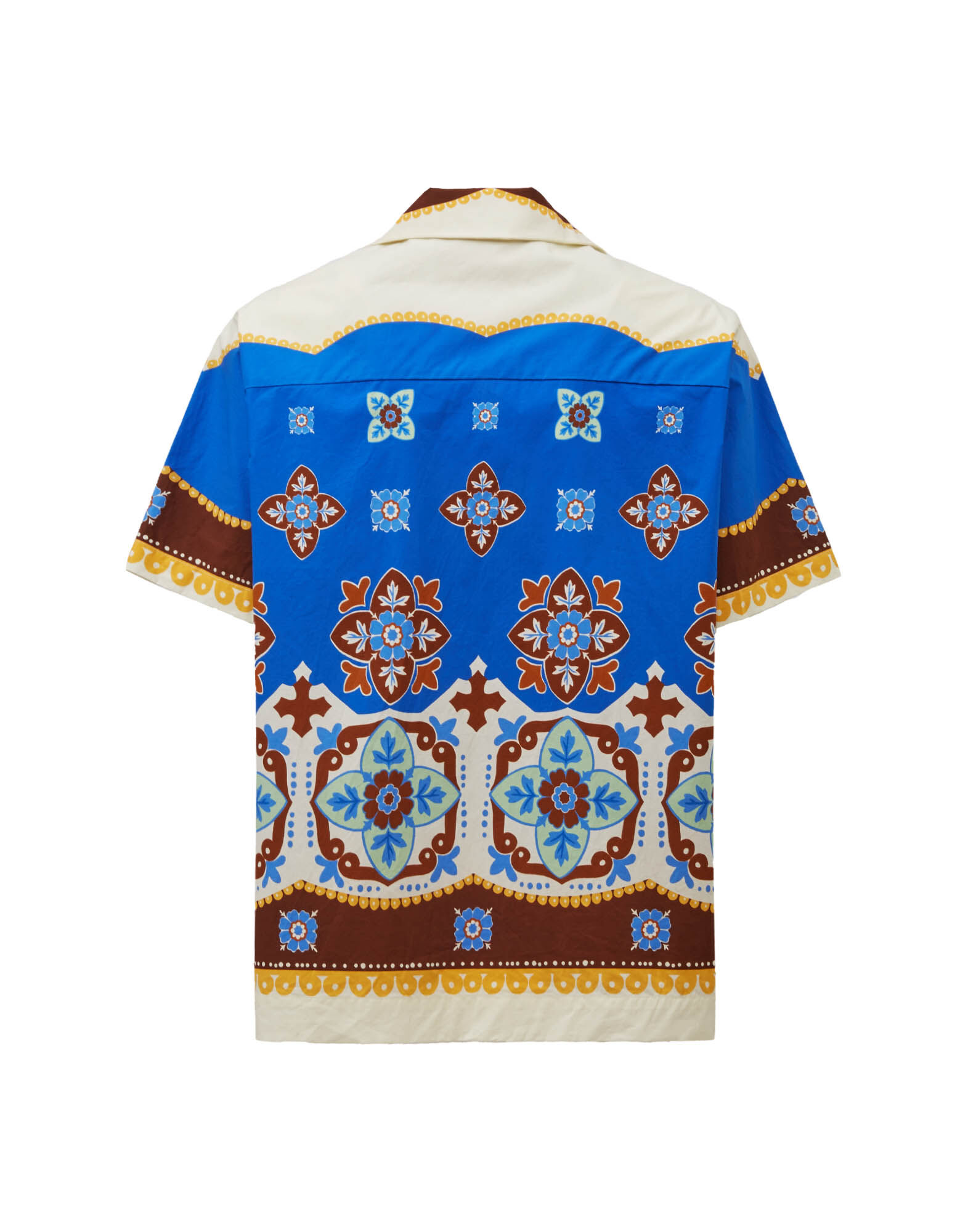 La DoubleJ Cortile Shirt Tiles Degrade Plac&eacute;e Blue SHI0074COT015TIL01BU03