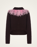 La DoubleJ High Kick Cardigan La DoubleJ High Kick Cardigan Bordeaux PUL0175KNI098VA212RE02