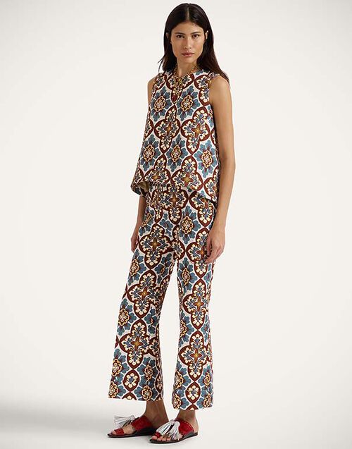 La DoubleJ Hendrix Pants Palazzo Chocolate TRO0014COT005PAL10BR07