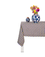 La DoubleJ Small Tablecloth Cubi Giallo/Fucsia TBC0001LIN001CUB0004