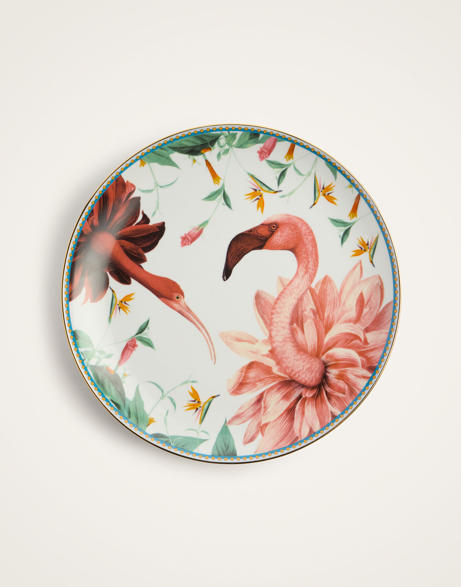 La DoubleJ Decorative Plate Birdbloom Ivory DPL0001CER001BIB01WH04