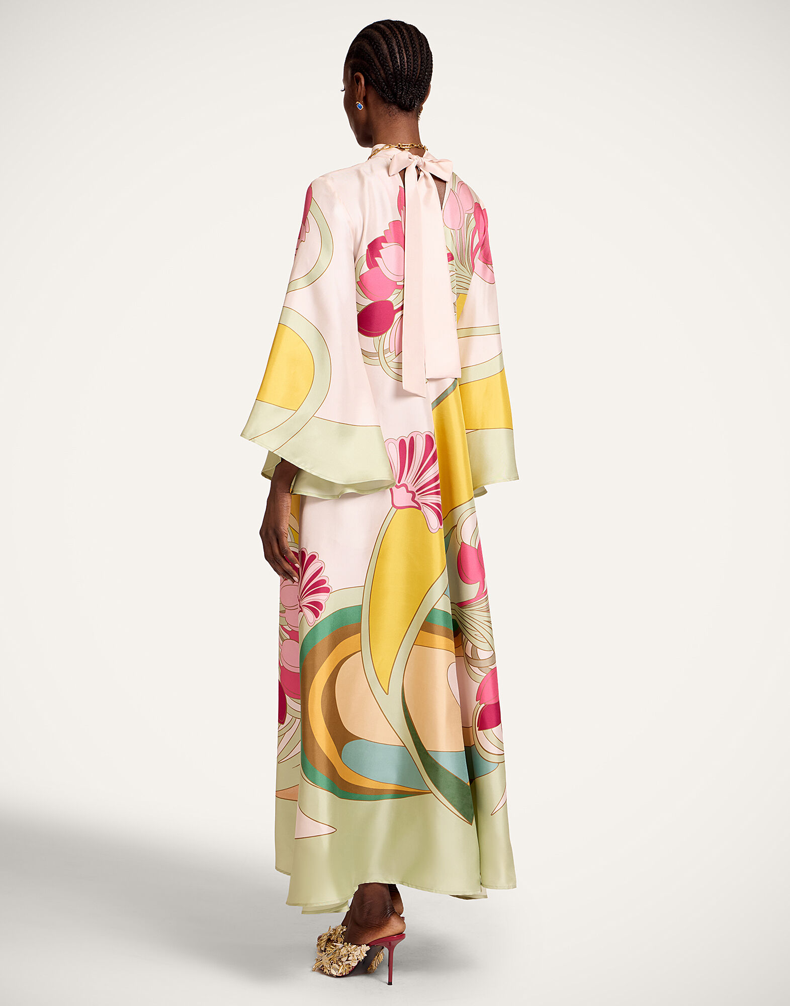 La DoubleJ Magnifico Dress Tulip Plac&eacute;e Green DRE0232SIL001TUL07GR02