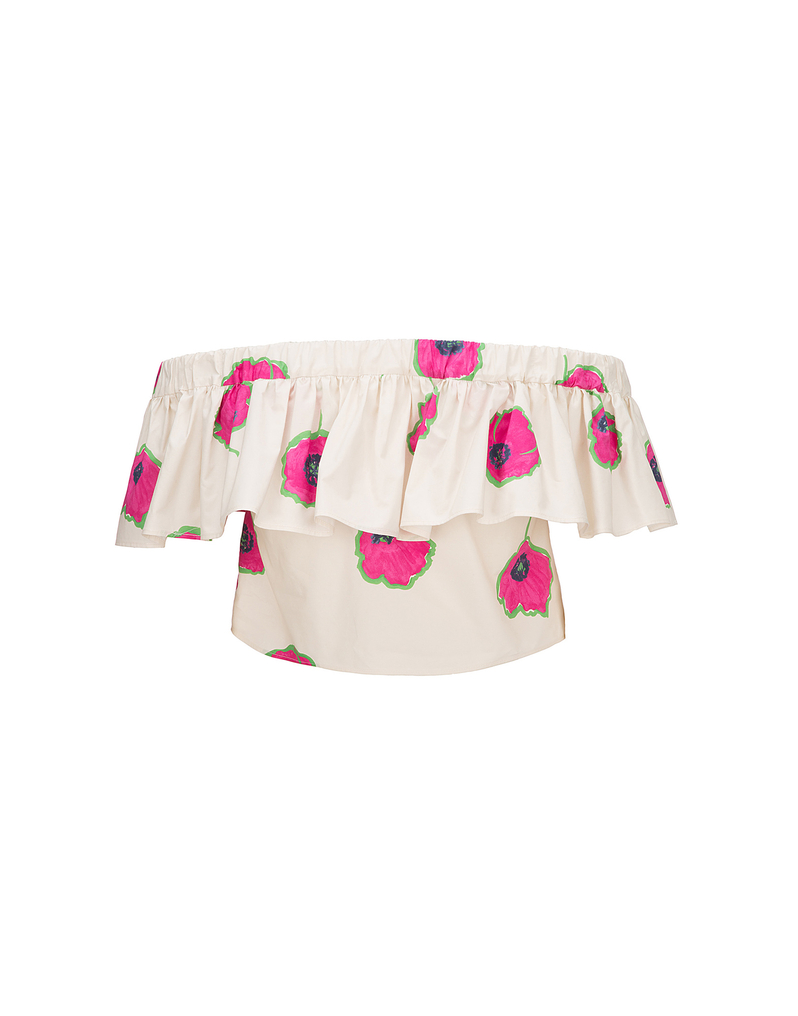 LaDoubleJ Double Love Top LaDoubleJ Double Love Top Papaveri SHI0022COT001PAP0001