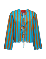 La DoubleJ Double Dutch Jacket Embroidered La DoubleJ Double Dutch Jacket Embroidered Riviera Turchese JAC0067COT039RIV02BU08