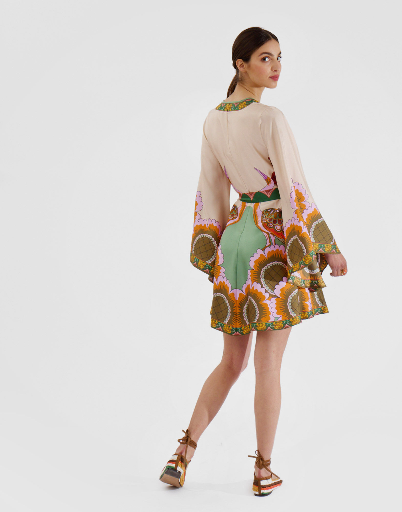 La DoubleJ Mini Magnifico Dress Taormina Plac&eacute;e Militare DRE0575SIL006LRT01GR12