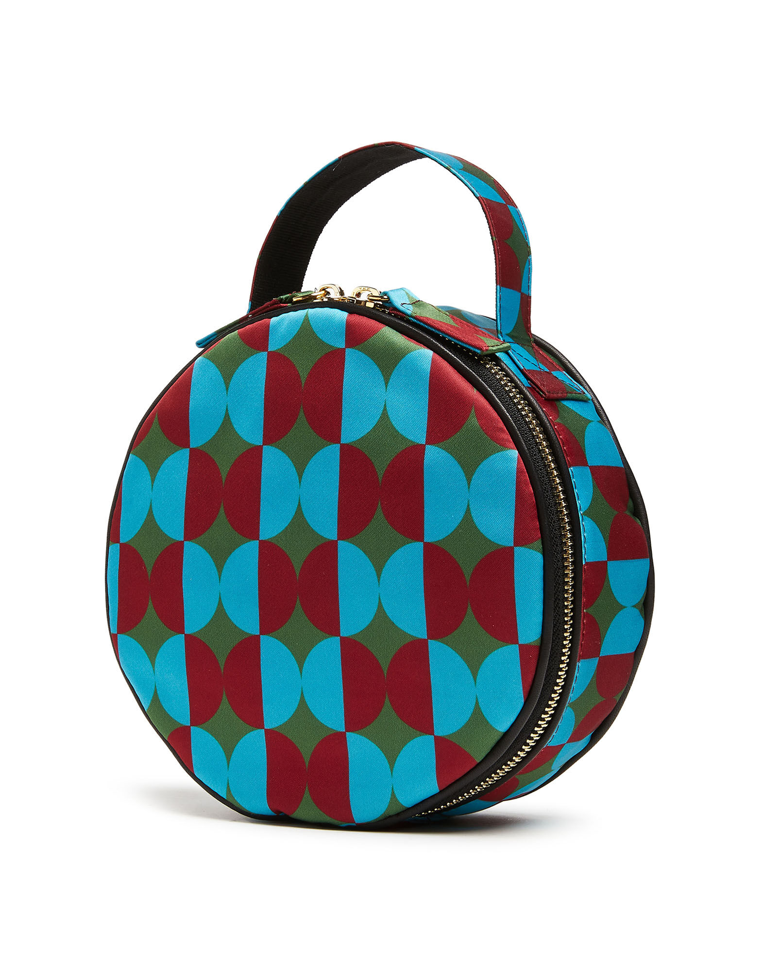 La DoubleJ Round Pochette Mezzaluna Green BAG0040RAS006MEZ0004