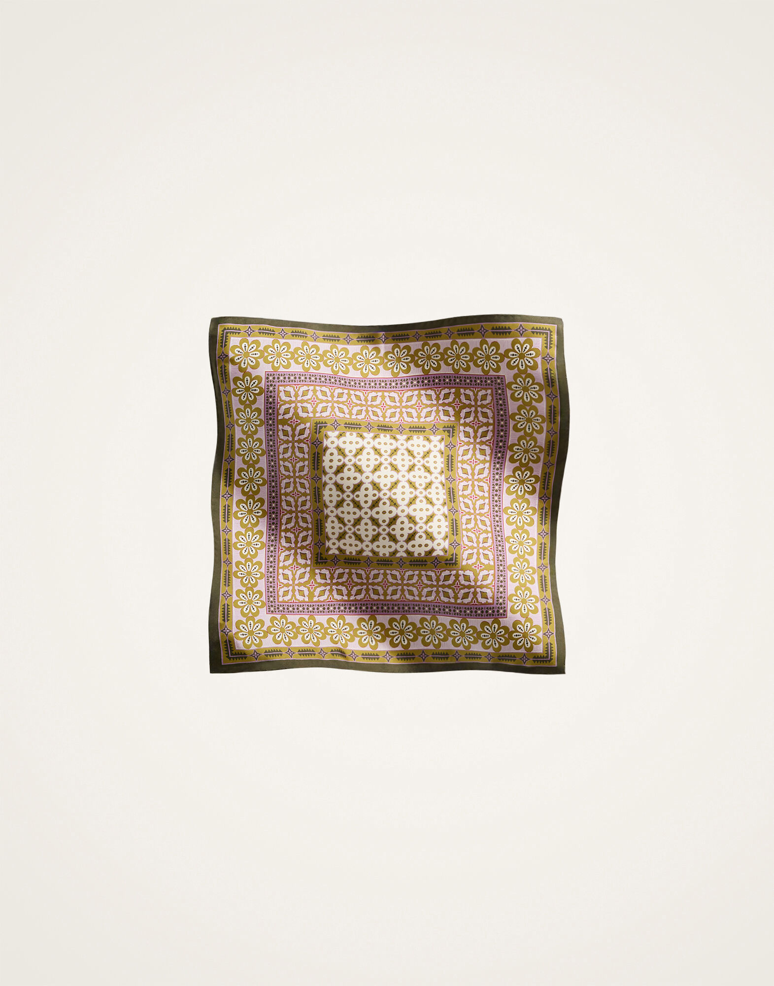 La DoubleJ Foulard 45 Pagoda Plac&eacute;e Pink SCA0065SIL006PAG01PI01