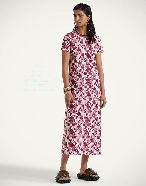 La DoubleJ Sporty Swing Dress La DoubleJ Sporty Swing Dress Eclipse Burgundy DRE0247JER002ECL01RE02