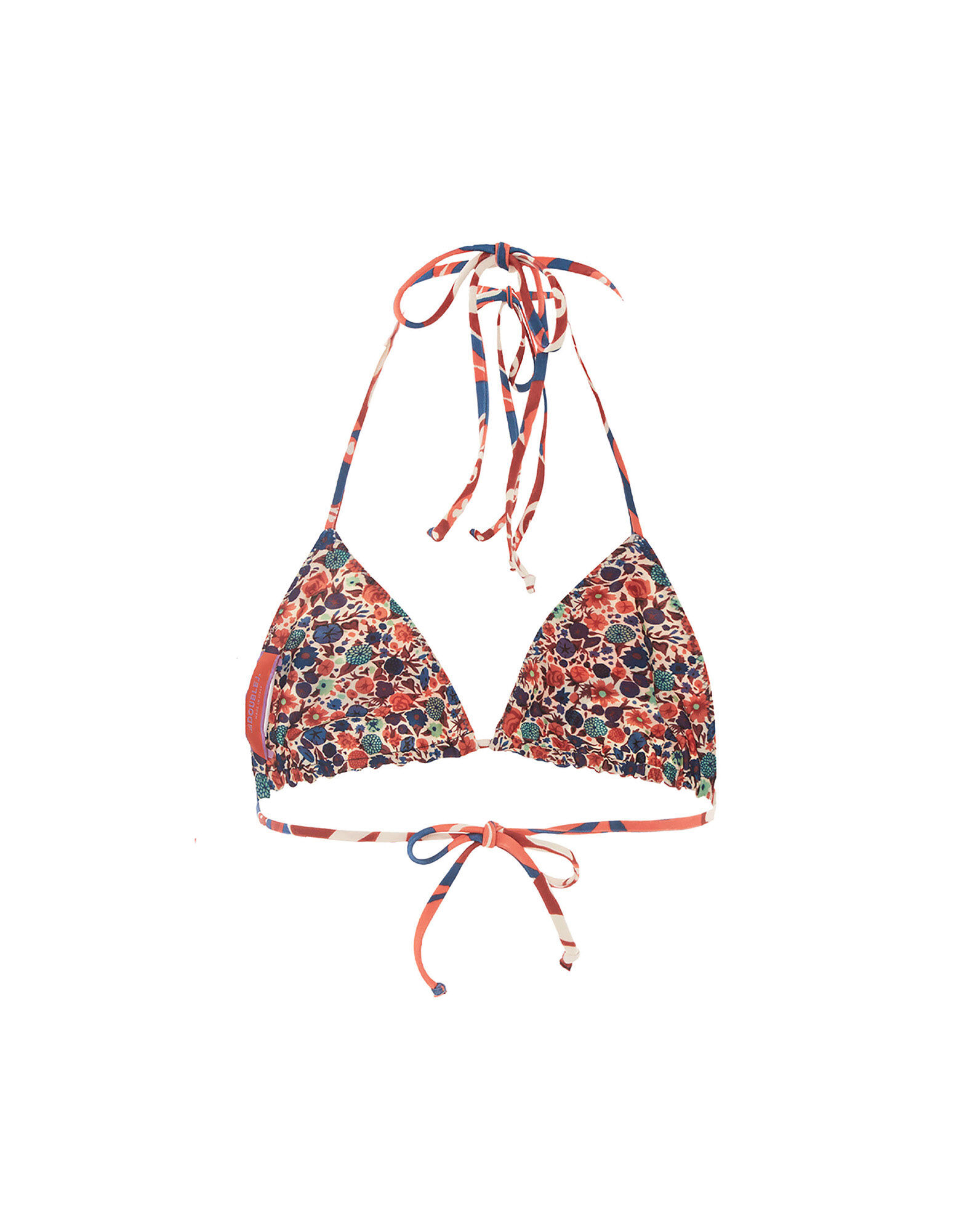 La DoubleJ Triangle Bikini Top Moonflower Navy SWI0003LYC001MOO01BU06