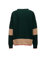La DoubleJ Crew Boy Sweater La DoubleJ Crew Boy Sweater Verde-Cammello PUL0061KNI037VAR0063
