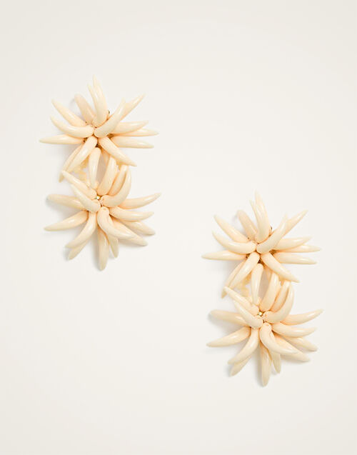 La DoubleJ Primavera Earrings Solid Ivory EAR0043POL008SOLIDWH04