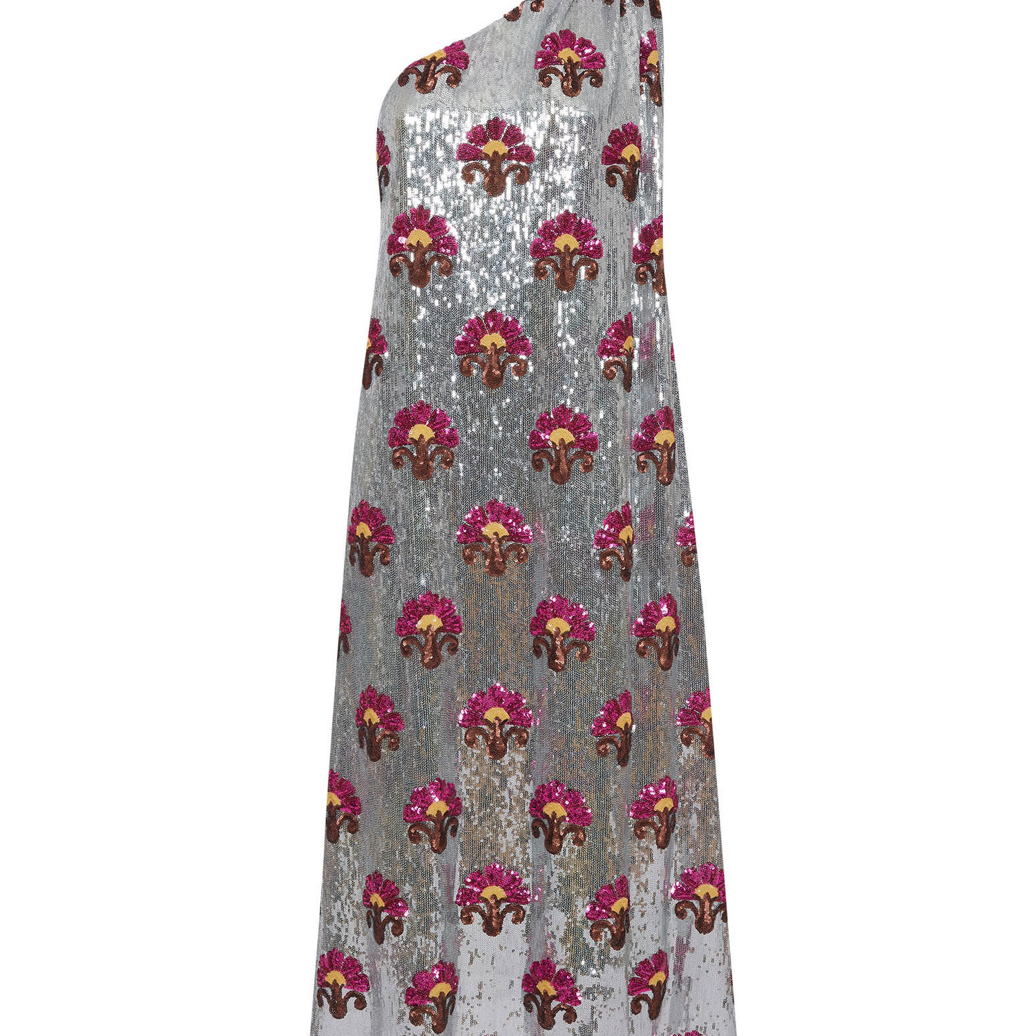 La Doublej Roy Midi Dress In Silver