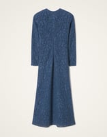 La DoubleJ Lacey Long Sleeve Swing Dress La DoubleJ Lacey Long Sleeve Swing Dress Solid Blue DRE0184LAC003SOLIDBU03