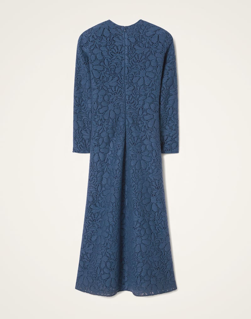 La DoubleJ Lacey Long Sleeve Swing Dress La DoubleJ Lacey Long Sleeve Swing Dress Solid Blue DRE0184LAC003SOLIDBU03