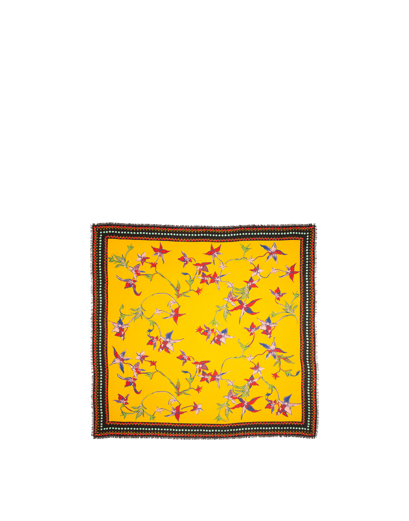 LaDoubleJ Square Scarf LaDoubleJ Square Scarf Orchidea Giallo SCA0006MOC001ORC0002