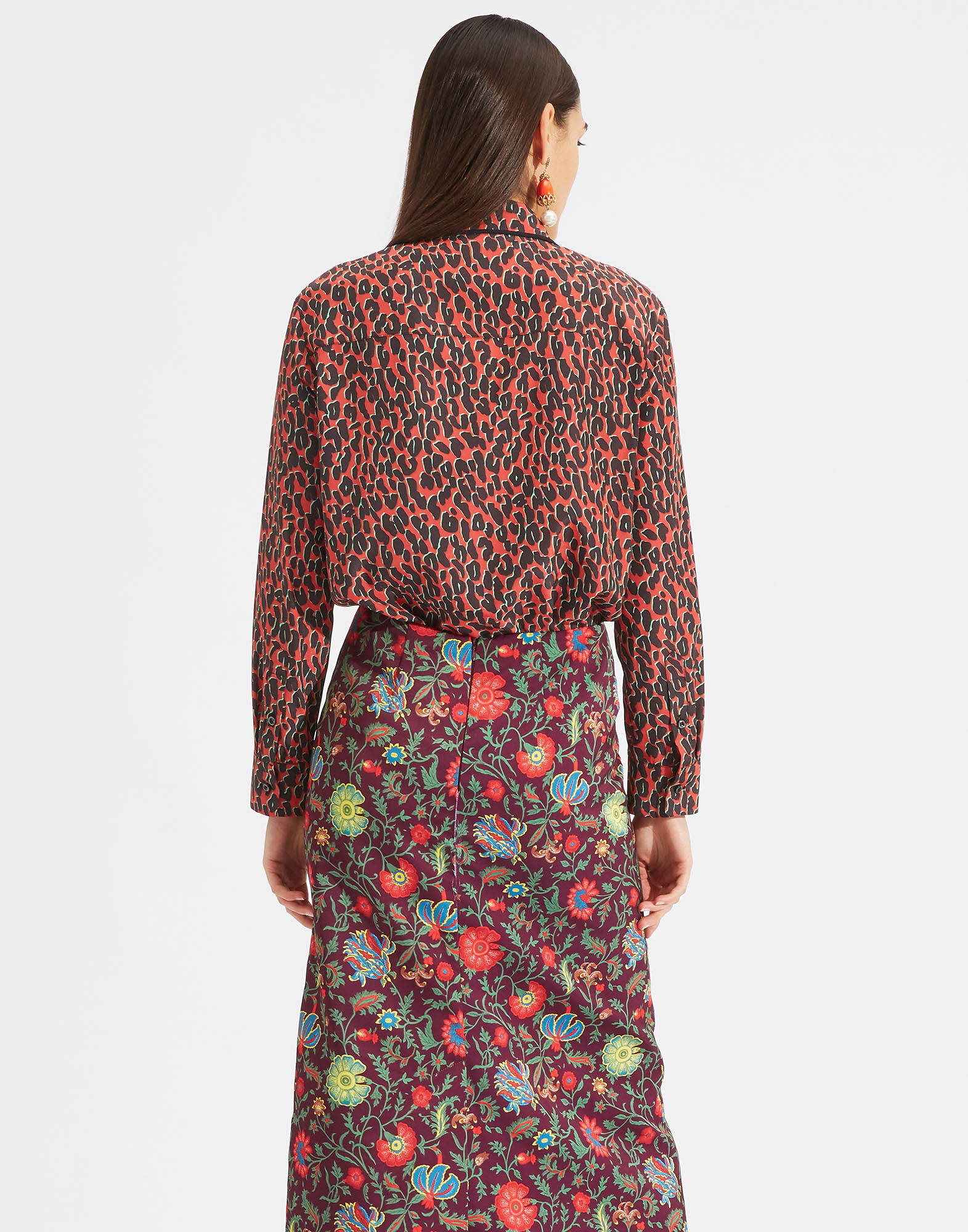 LaDoubleJ Rodeo Shirt Leopard Rosso SHI0025SPO001LEO0002