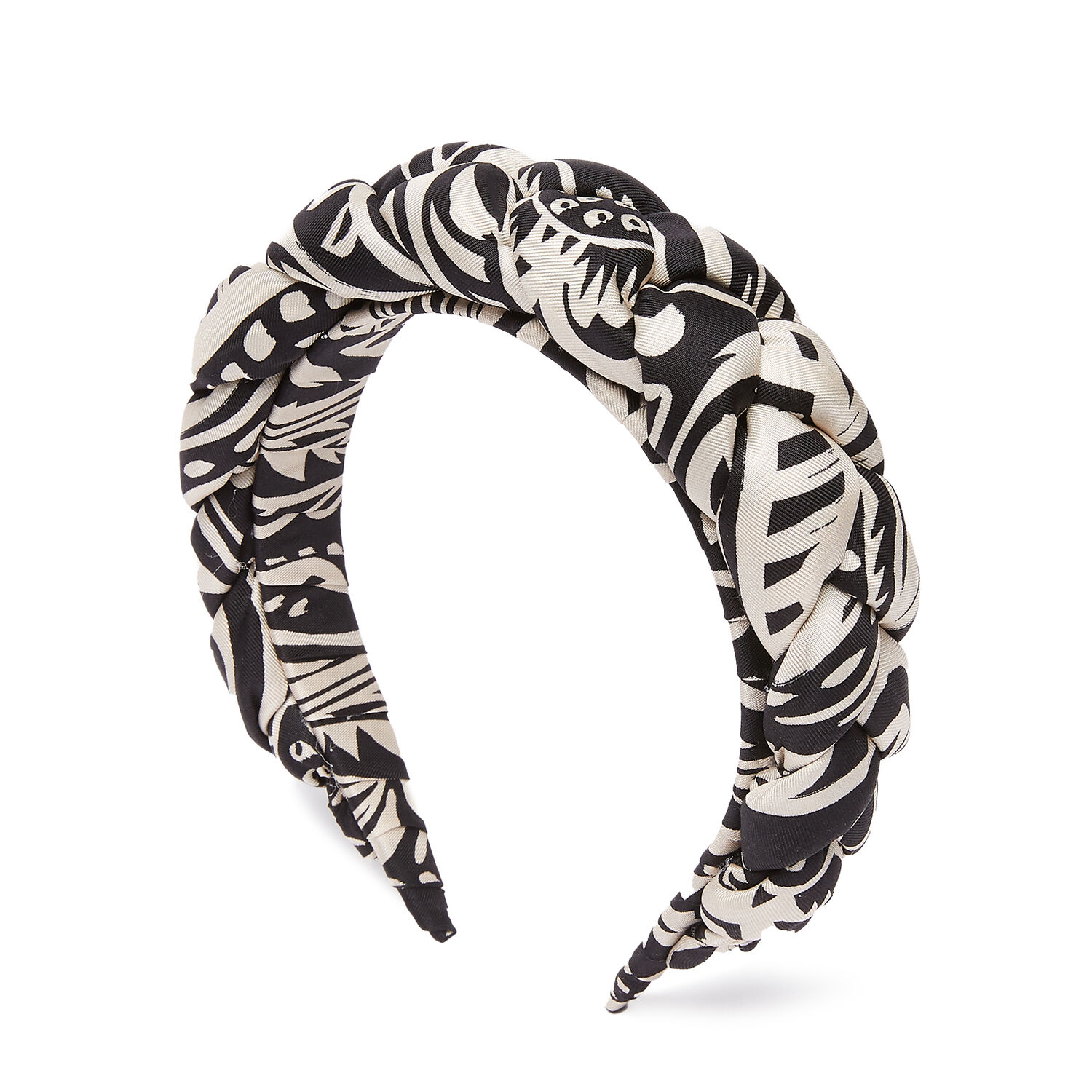 La Doublej Rapunzel Printed Headband In Fauve