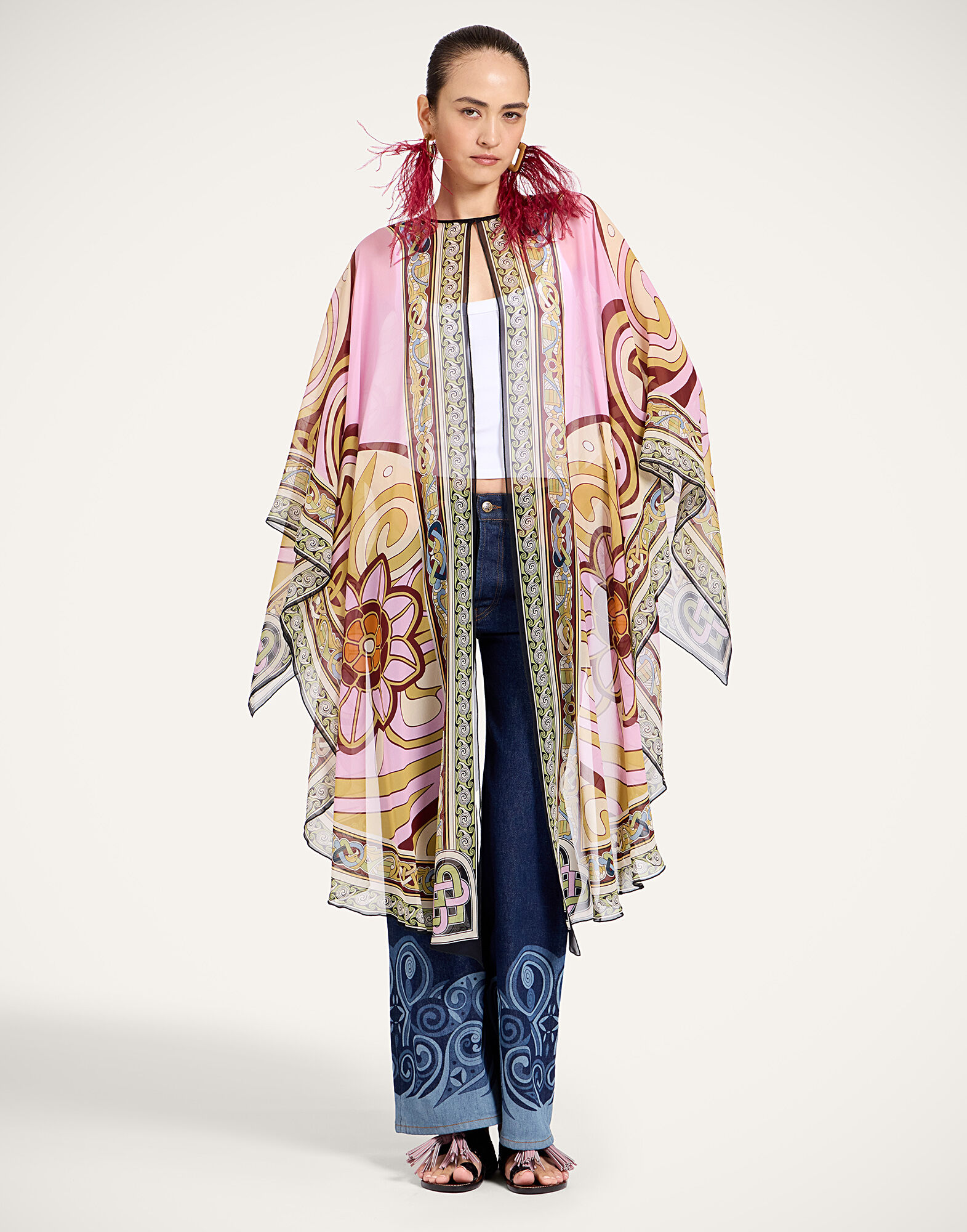 La DoubleJ Maria Cape Kells Plac&eacute;e Pink SCA0092SIL014KEL03PI01