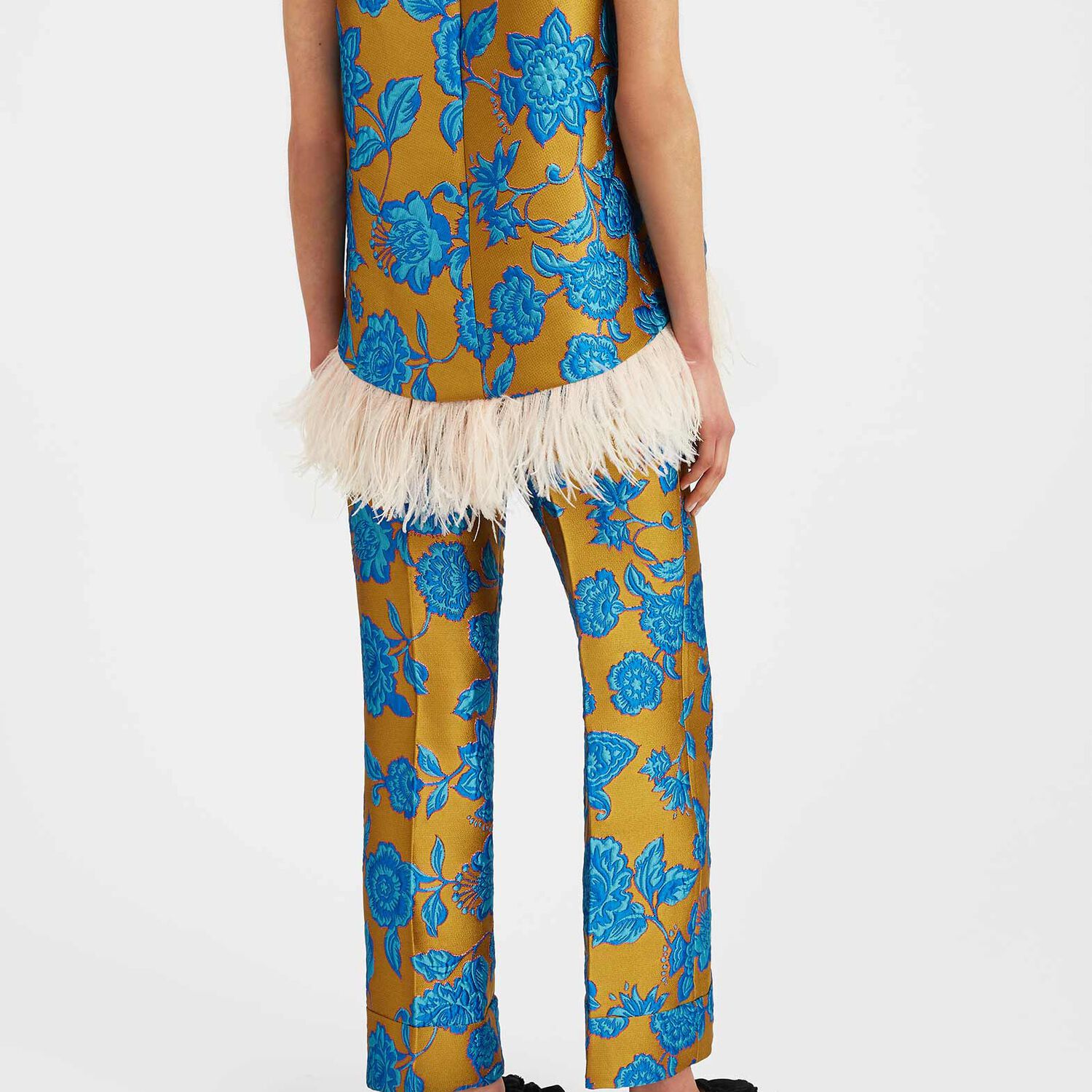 Shop La Doublej Hendrix Pants In Hottie Turquoise