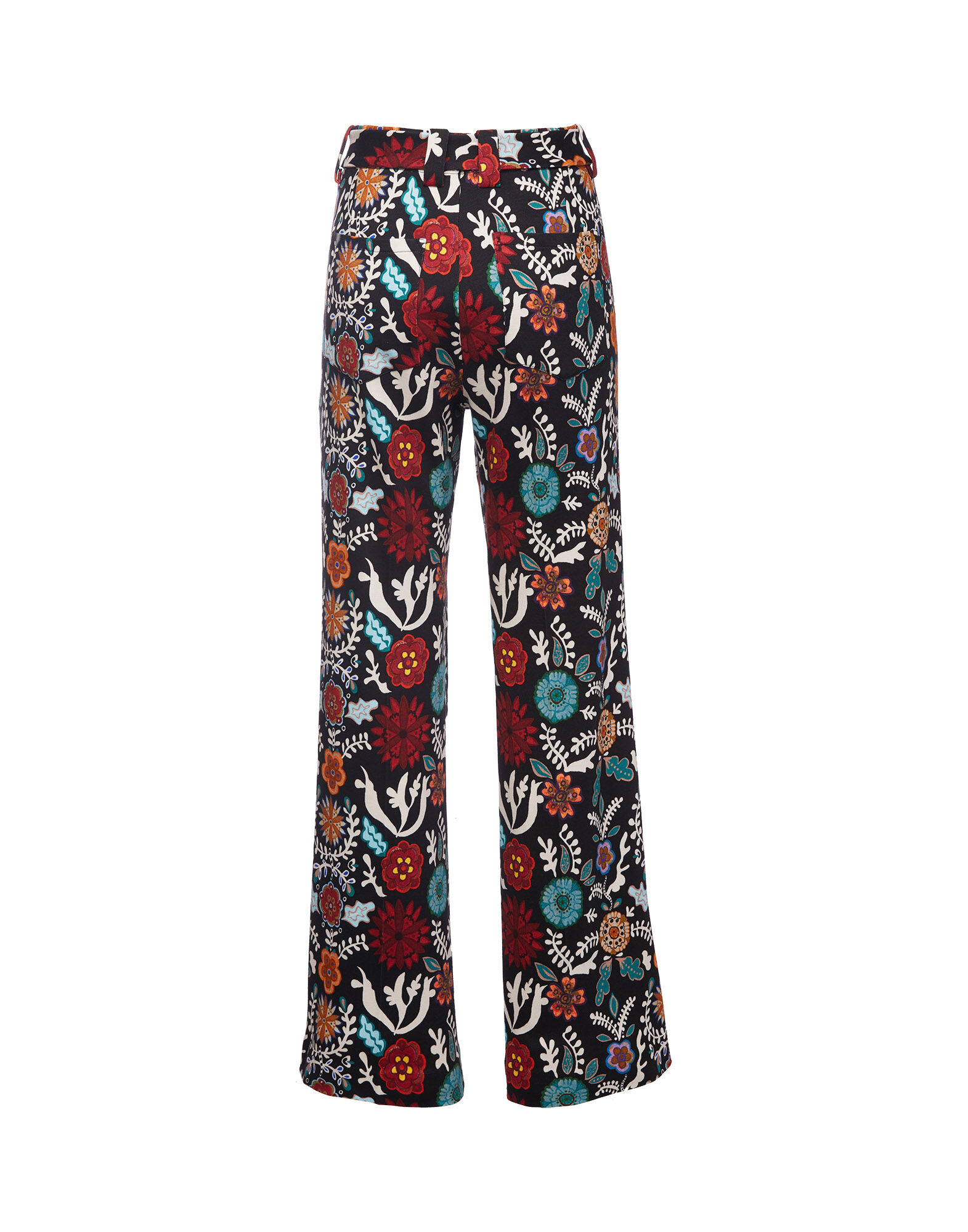 LaDoubleJ Slit Pants Fire Flower TRO0015JER007FIR0001