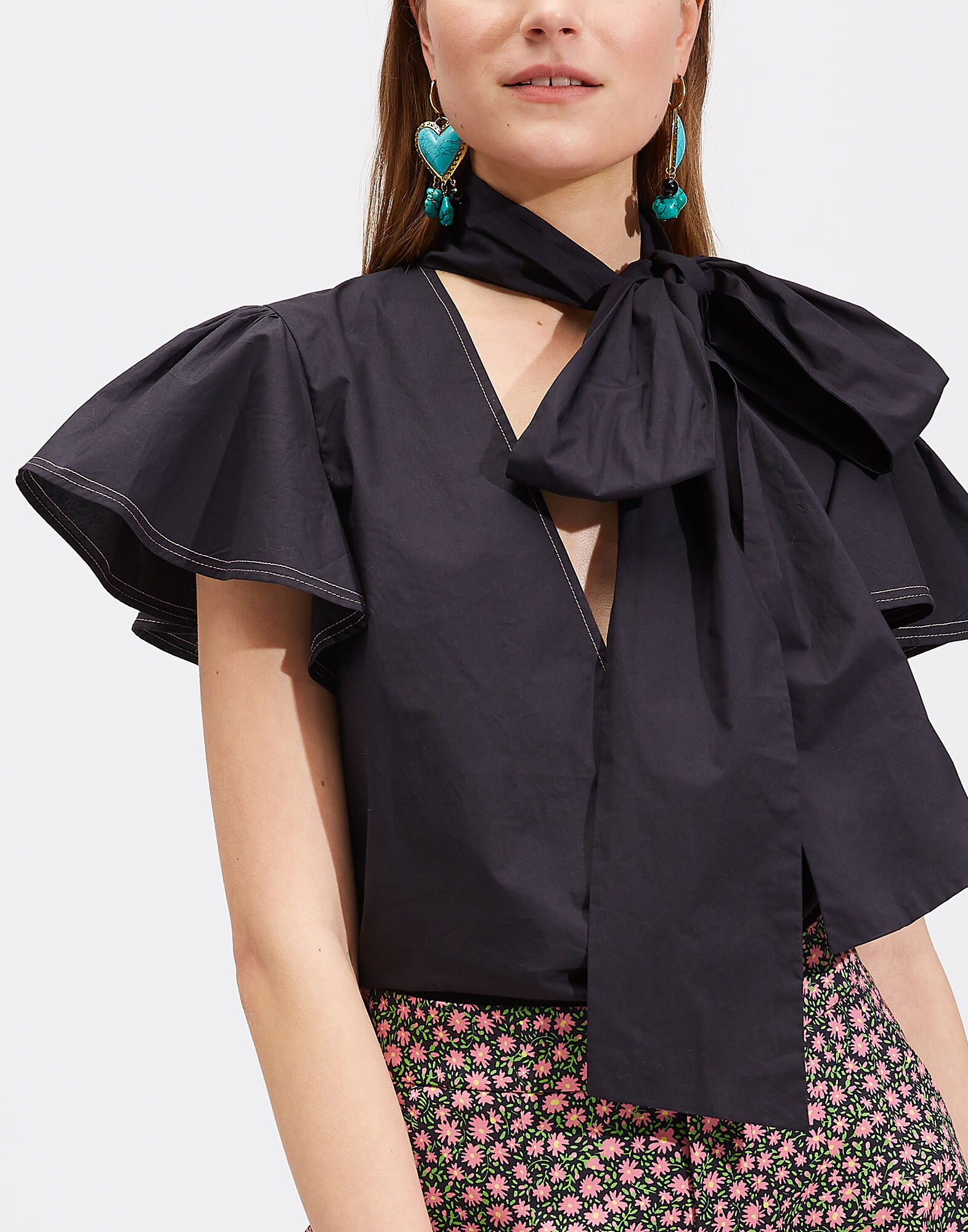 LaDoubleJ Lou Lou Shirt Solid Black SHI0048COT001BLA0001