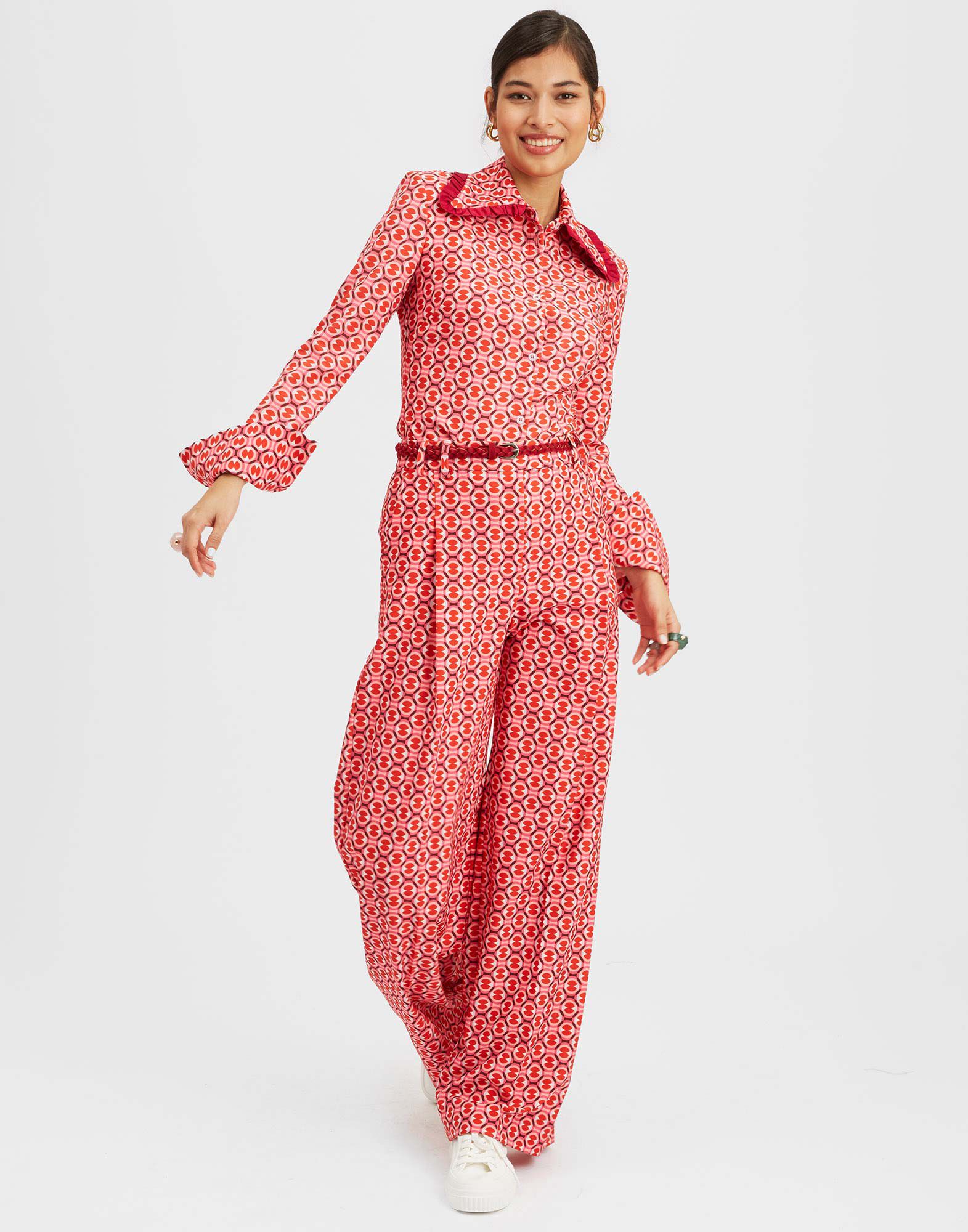 La DoubleJ Loose Pants Sugar Rush Red TRO0113JER034SUG01RE01