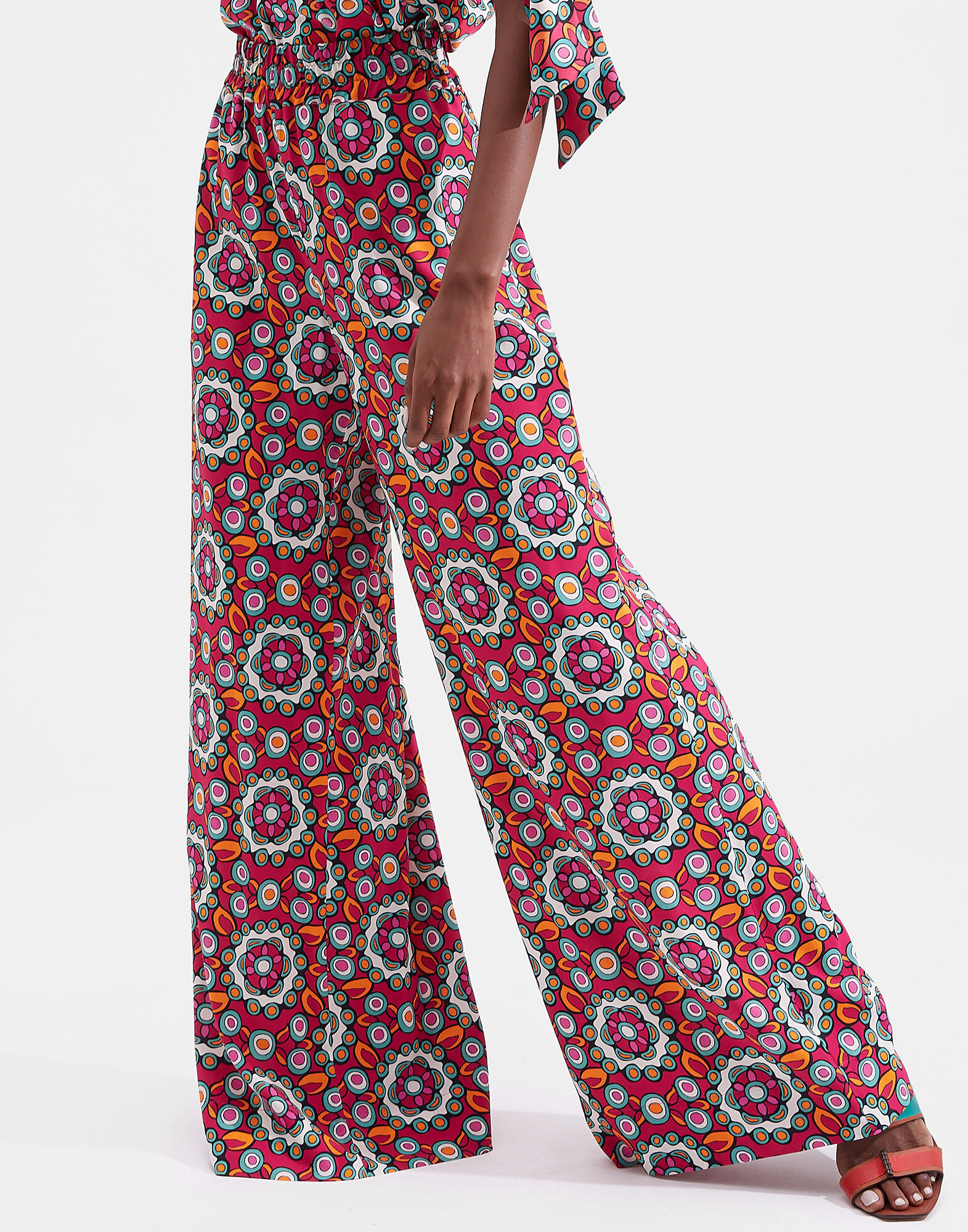 LaDoubleJ Palazzo Pants Kaleidoscope Fuxia TRO0003VIS001KAL0004