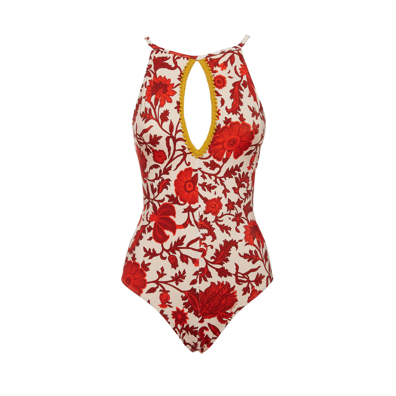 Shop La Doublej Fonda Swimsuit In Dragonflower Mini Red
