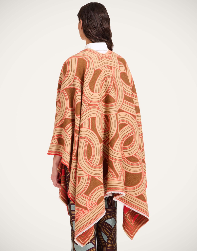 La DoubleJ Soul Poncho La DoubleJ Soul Poncho Montecarlo Placée Camel SCA0059WOL025MTC04BR01