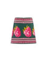 La DoubleJ Foulard Mini Skirt Lampone Plac&eacute;e Emerald SKI0110VIS011FMB06GR04