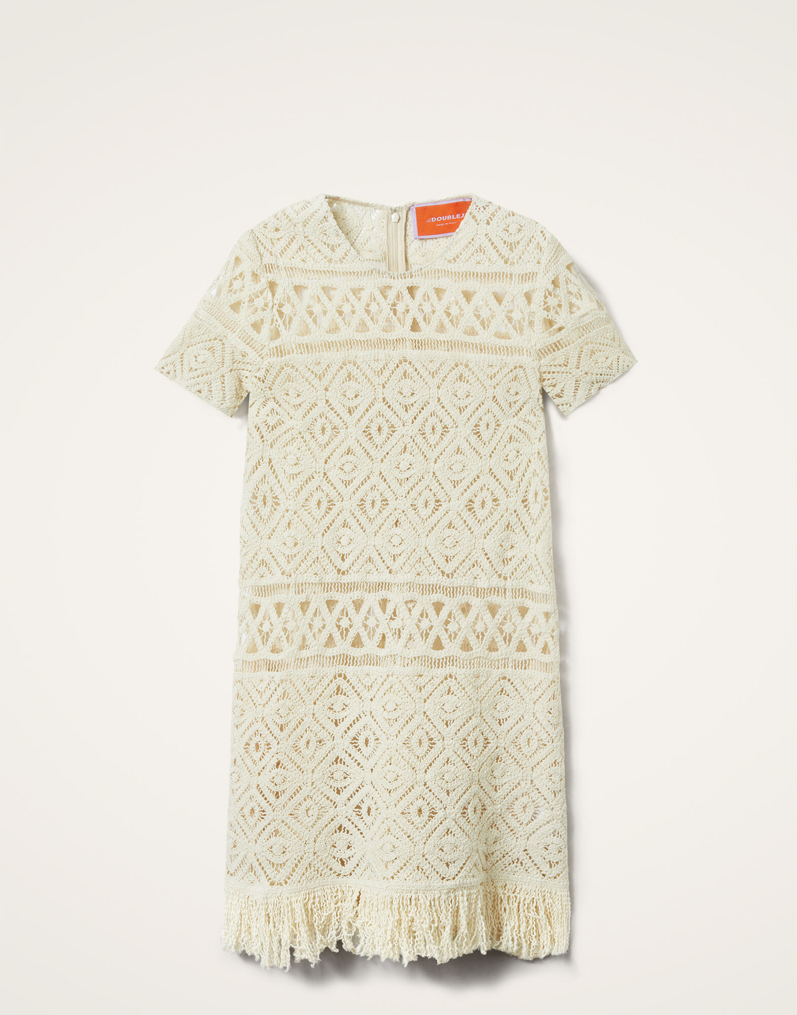 La DoubleJ Lacey Mini Swing Dress Plaza Cream DRE0634JCQ080PLA03WH03