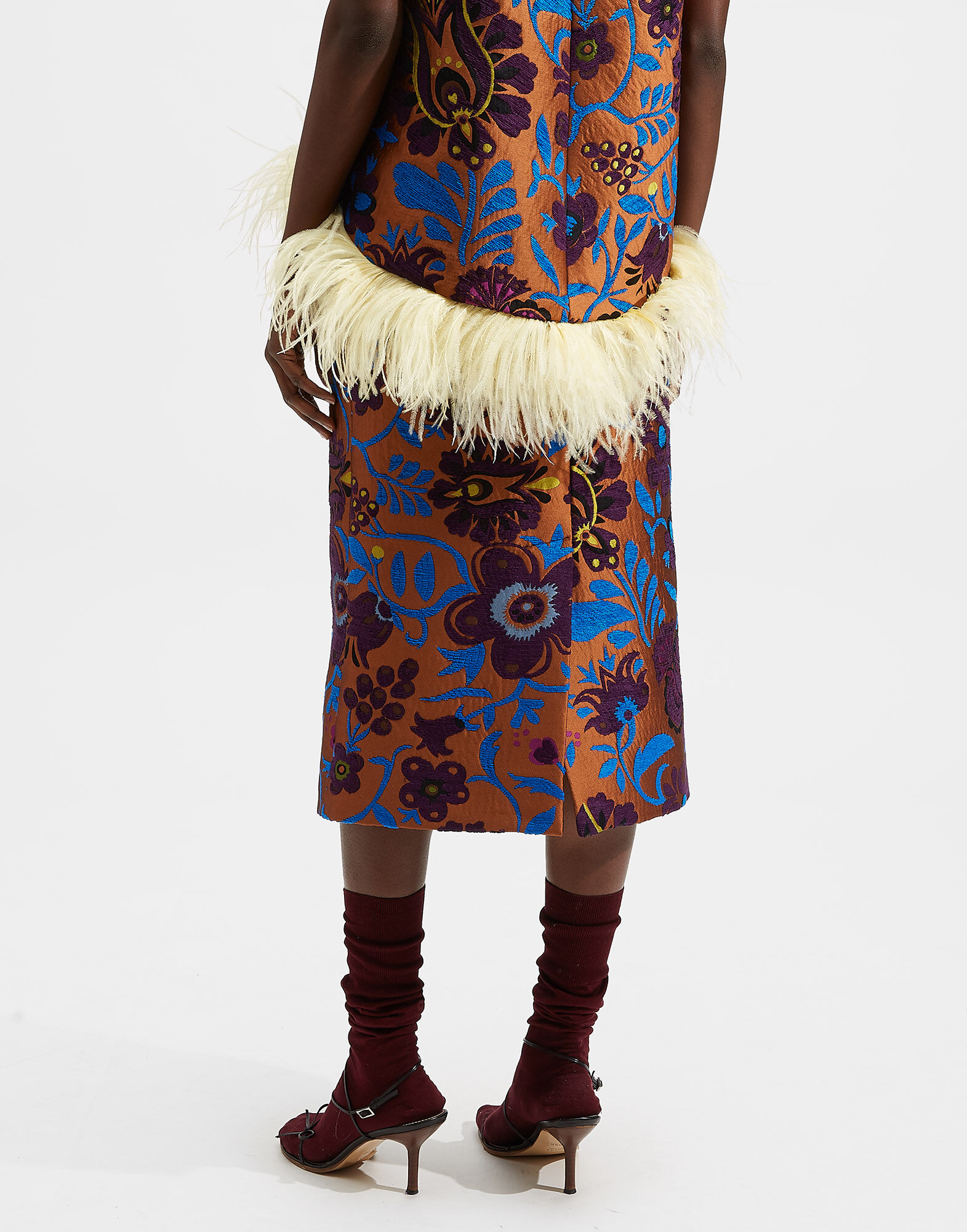 LaDoubleJ Pencil Skirt Jacquard Selva SKI0011JAC025SEL0003