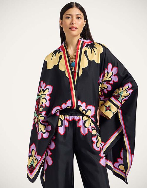 La DoubleJ Foulard Shirt Palazzo Placée Lilac SHI0059SIL001PAL08PU02