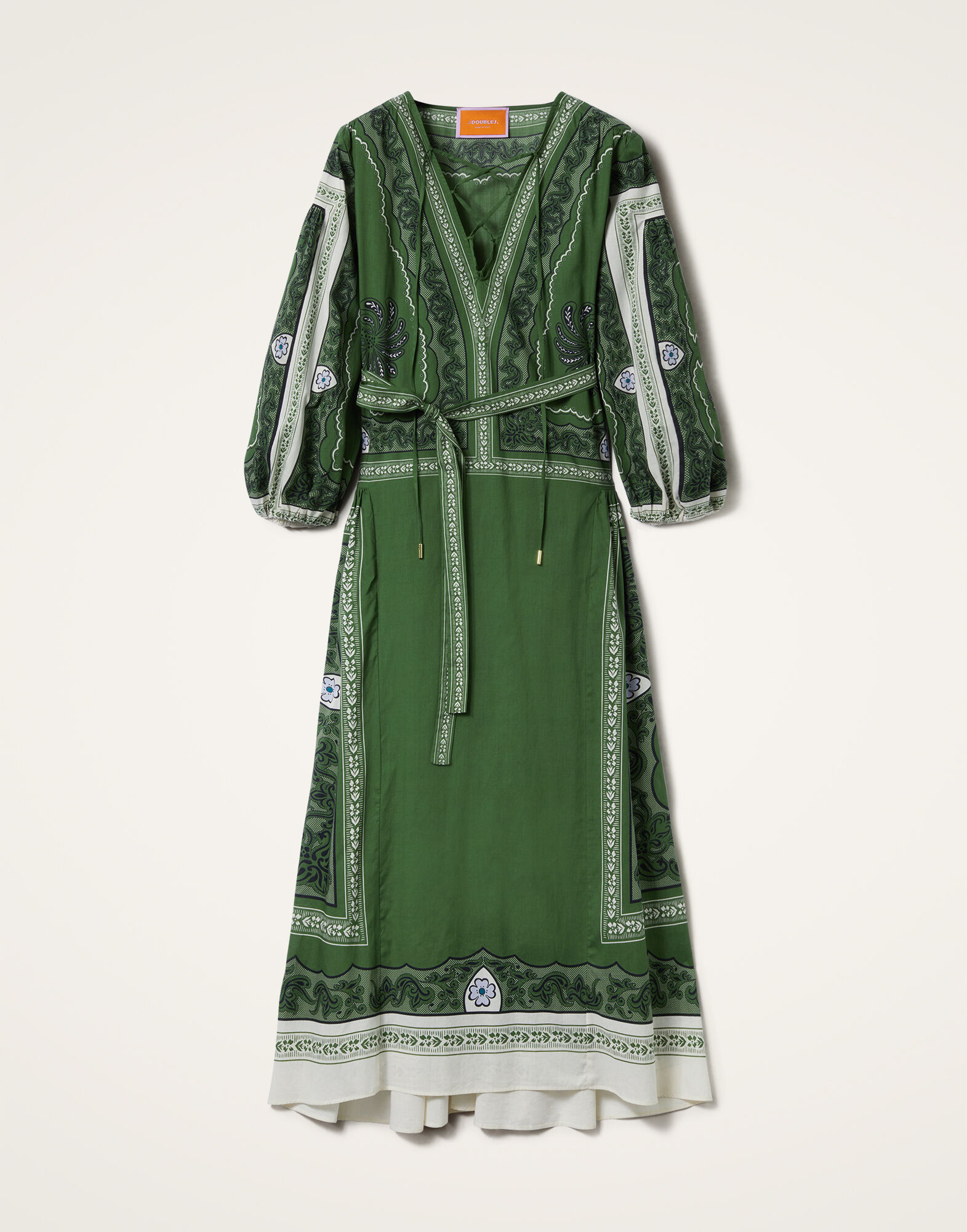 La DoubleJ Viviana Dress Mirage Plac&eacute;e Green DRE0716COT056AGE01GR02