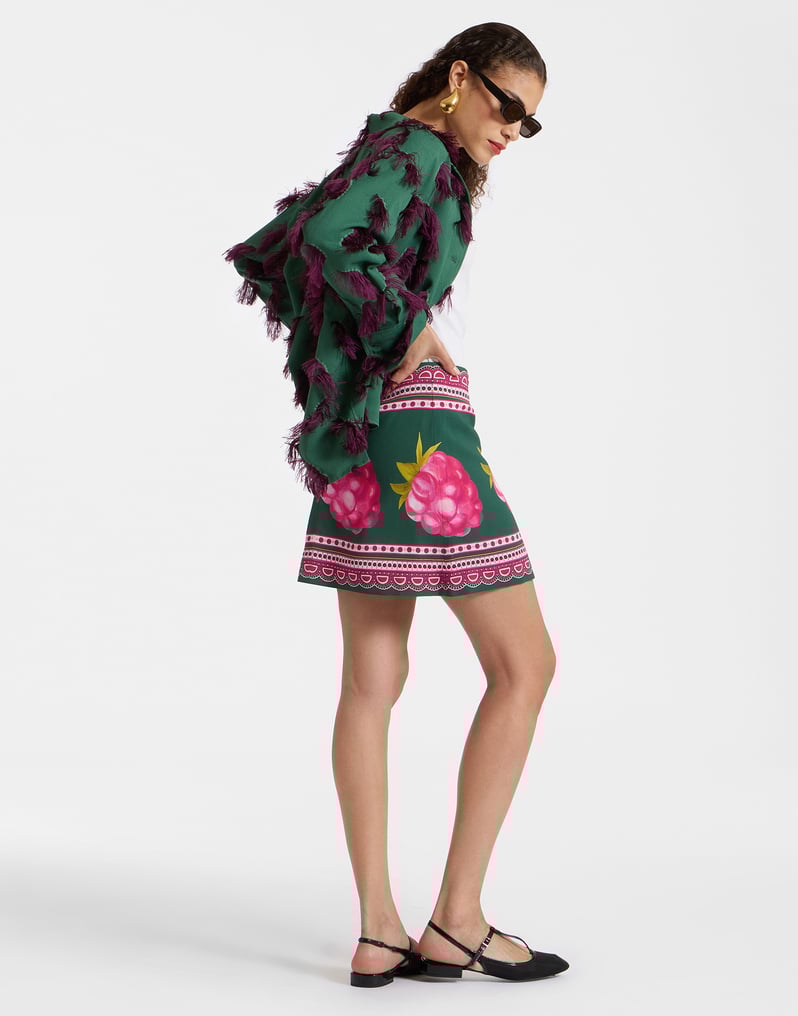 La DoubleJ Foulard Mini Skirt La DoubleJ Foulard Mini Skirt Lampone Placée Emerald SKI0110VIS011FMB06GR04