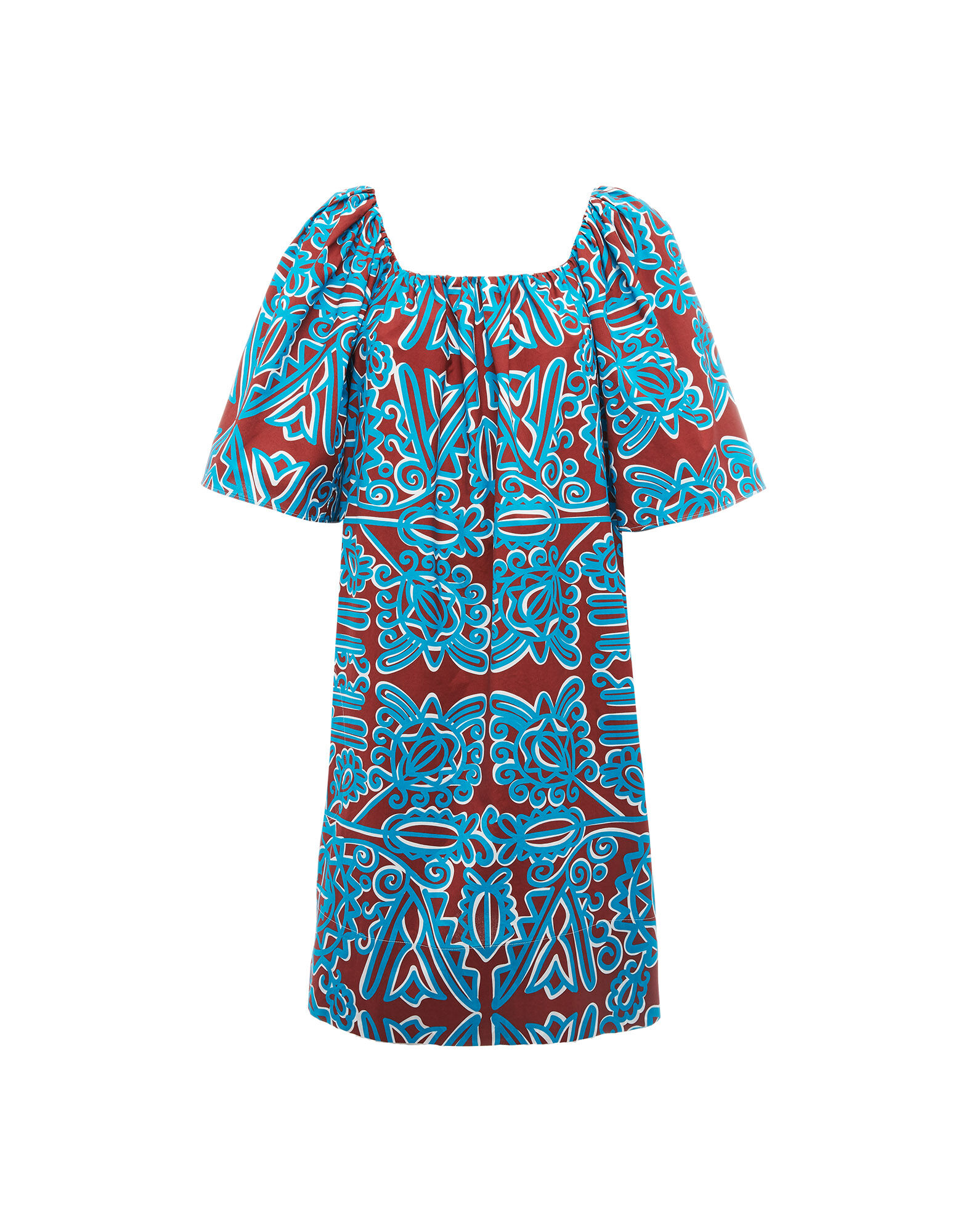 LaDoubleJ Rapunzel Dress Parnaveg Turchese DRE0215COT001PRN0003