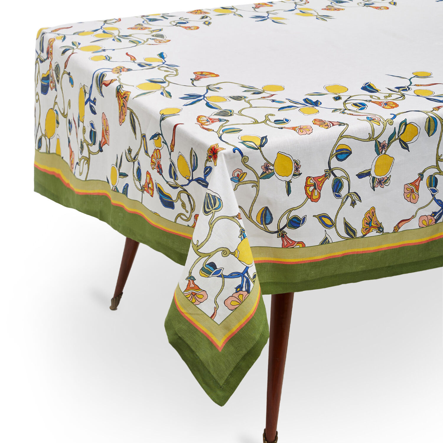 Shop La Doublej Large Tablecloth (180x350) In Borboni White