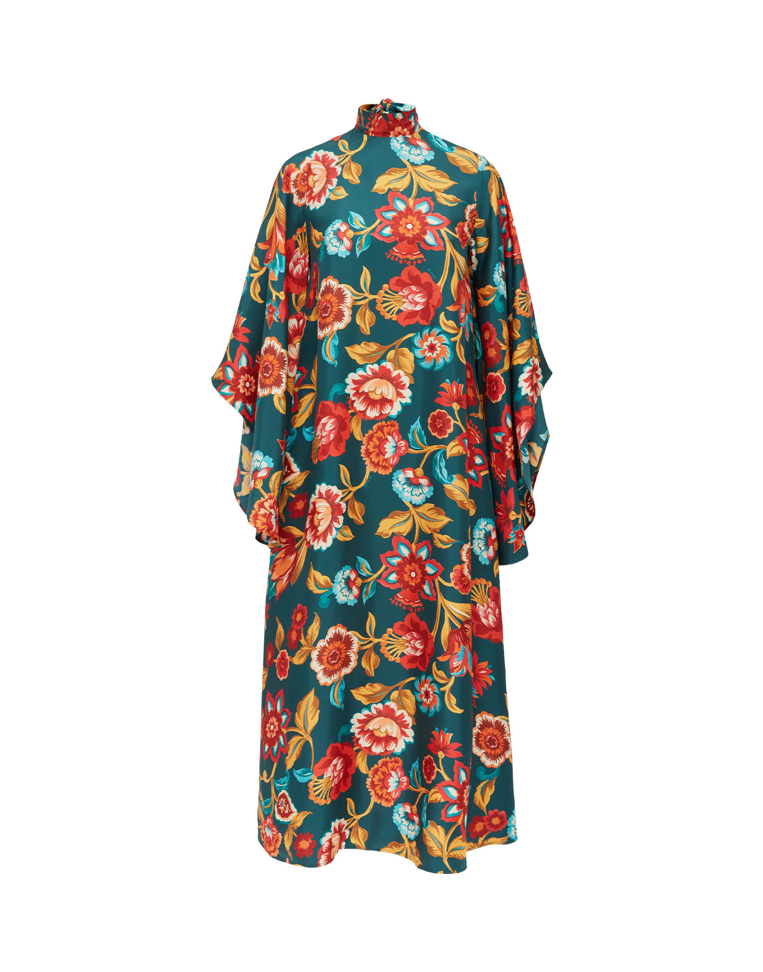 La DoubleJ Magnifico Midi Dress Hottie Emerald DRE0702SIL001HOT01GR04