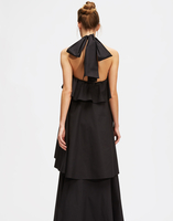 LaDoubleJ Long Bonbon Dress Solid Black DRE0123COT001BLA0001
