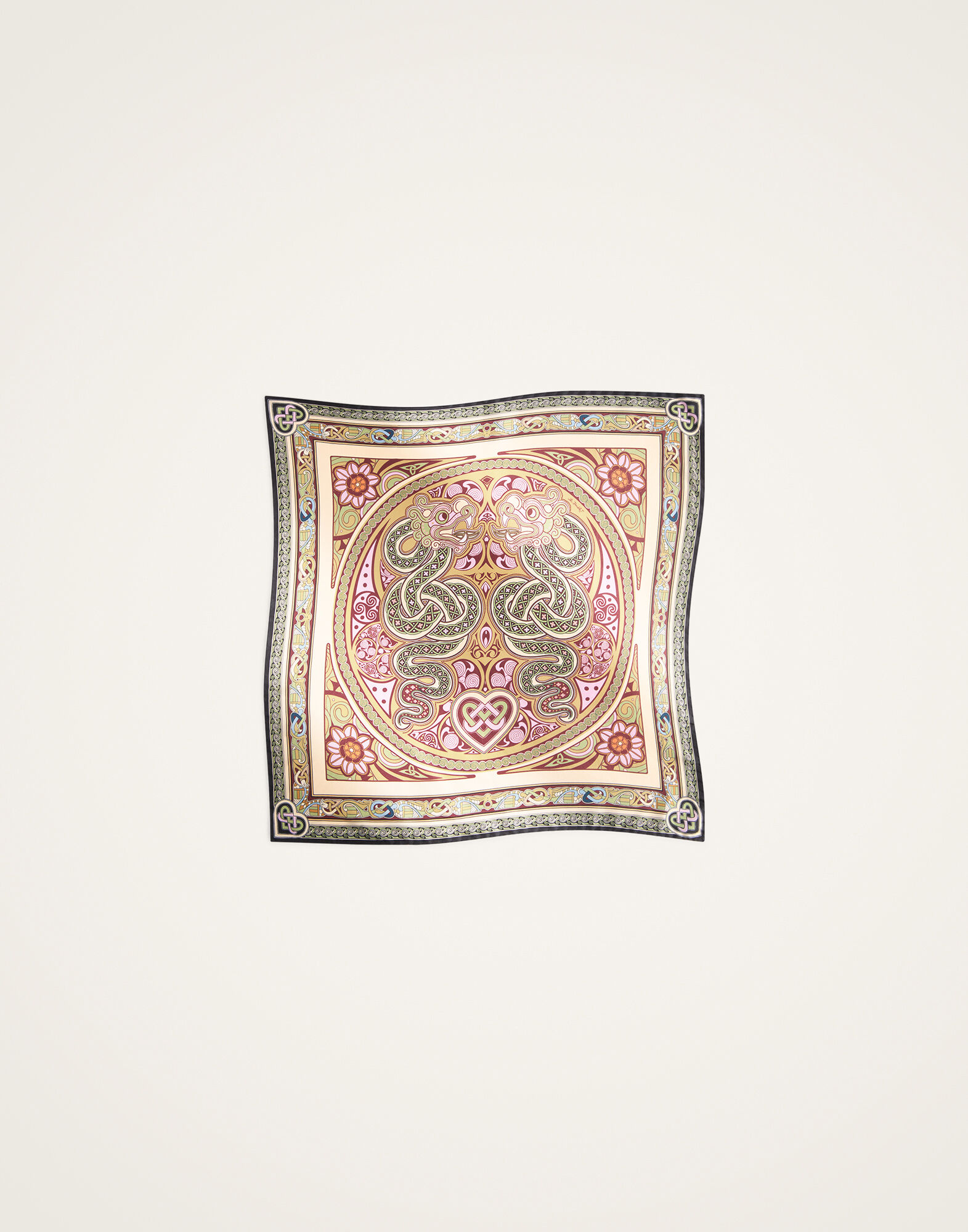 La DoubleJ Mini Foulard Kells Plac&eacute;e Light Green SCA0065SIL006KEL03GR01