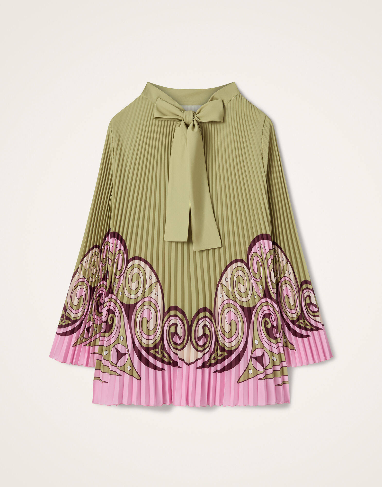 La DoubleJ Twirling Tunic Kells Swirl Plac&eacute;e Green DRE1115CHF007KLS01GR02